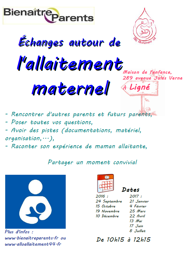 Réunion autours de l' allaitement maternel sur Ligné 44850